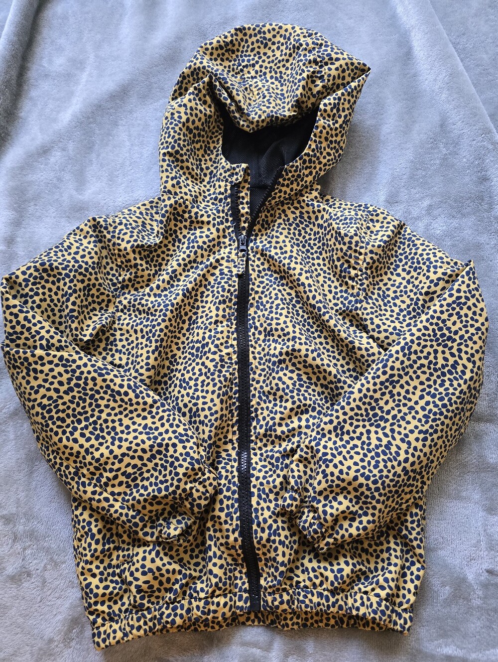 🌟5$ BUNDLE Price Girls Cheetah Print Windbreaker Zipper Jacket Size 8